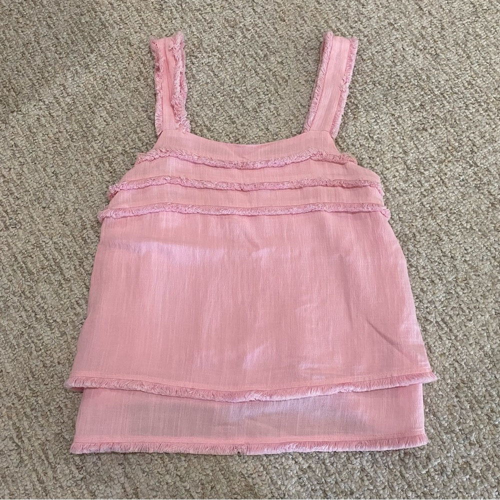 The Impeccable Pig Preppy Boutique Chic Ruffle Tiered Soft Girl Casual Tank Top